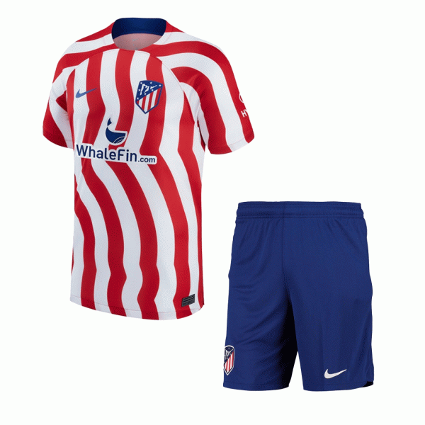Atletico Madrid Soccer Jersey Home Kit(Jersey+Shorts) Replica 2022/23